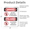 Signmission Do Not Enter Test In Progress Bilingual Danger Sign, Vinyl Decal, 3.5in W x 5in L, 2PK OS-2PACK-DS-D-35-VS-1149 - alternate 3
